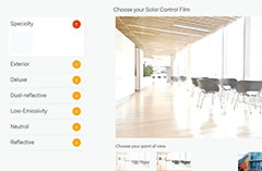 solar film viewer for commercial